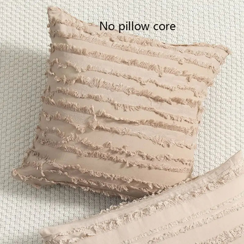 Nordic Cotton Linen 3D Plush Jacquard Sofa Cushion