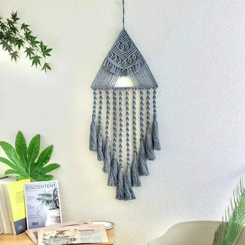 Handwoven Triangle Dream Catcher for Bohemian Decor