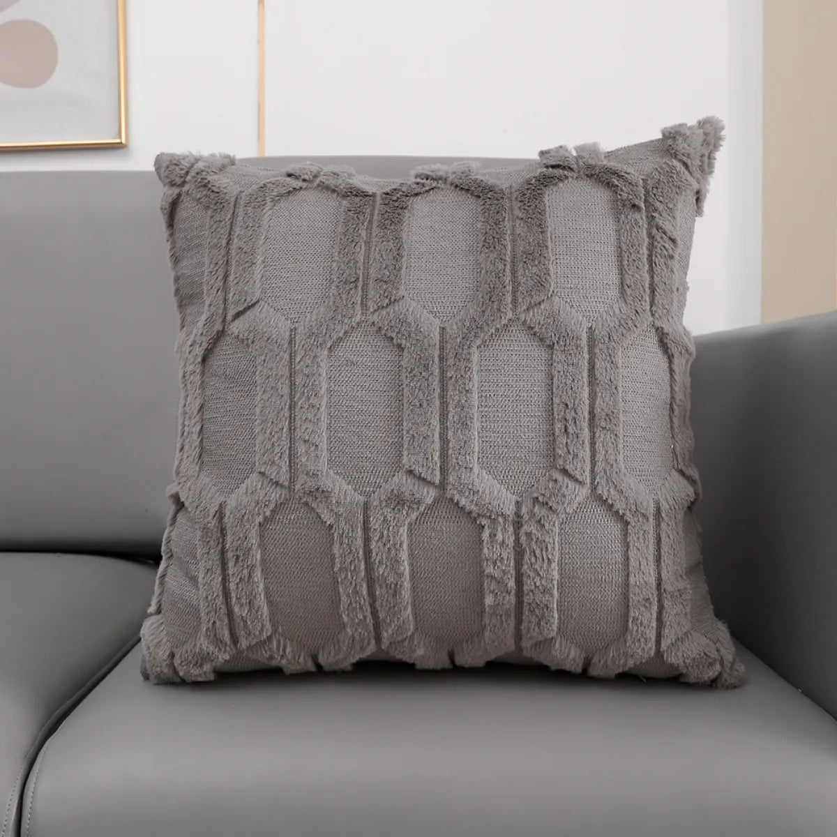 Classic Plush Embroidered Sofa Cushion