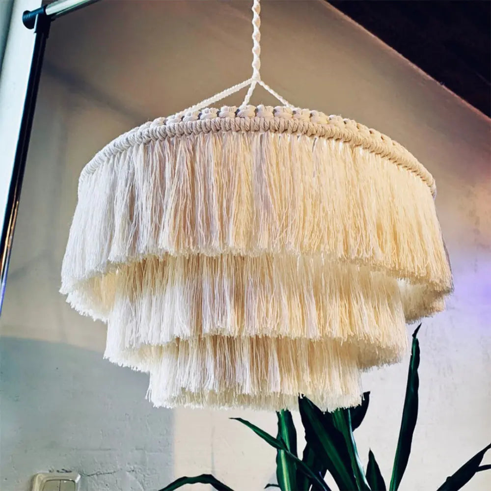 Bohemian Tapestry Lampshade - Handmade Nordic Decor