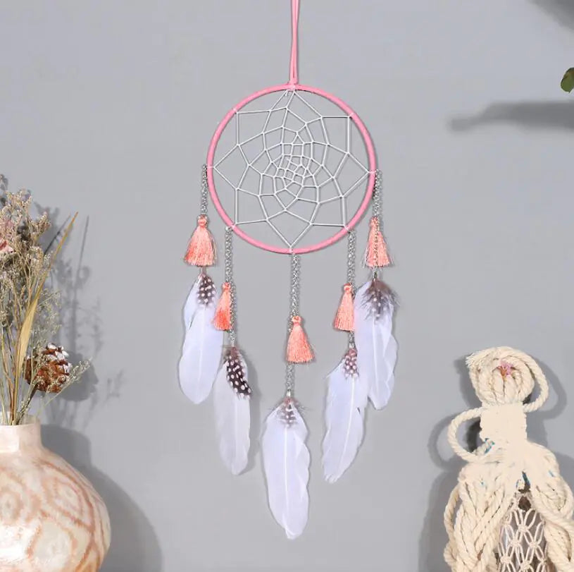 Wooden Hollow Cloud Tapestry with Dreamcatcher