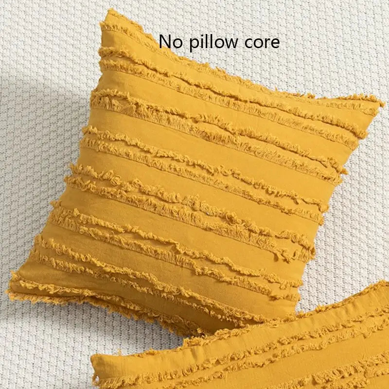 Nordic Cotton Linen 3D Plush Jacquard Sofa Cushion