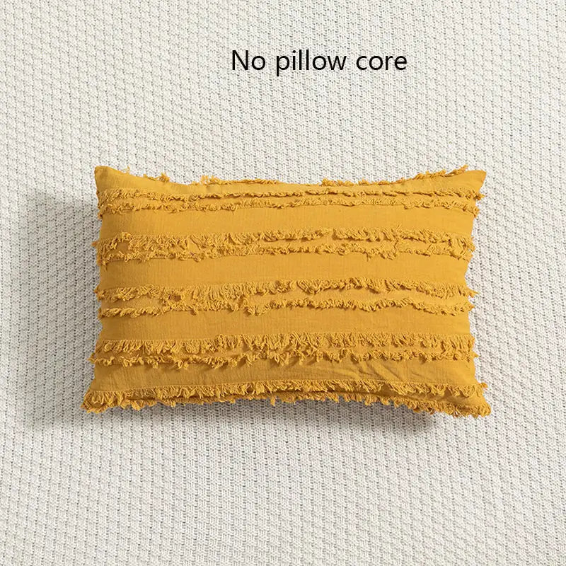 Nordic Cotton Linen 3D Plush Jacquard Sofa Cushion
