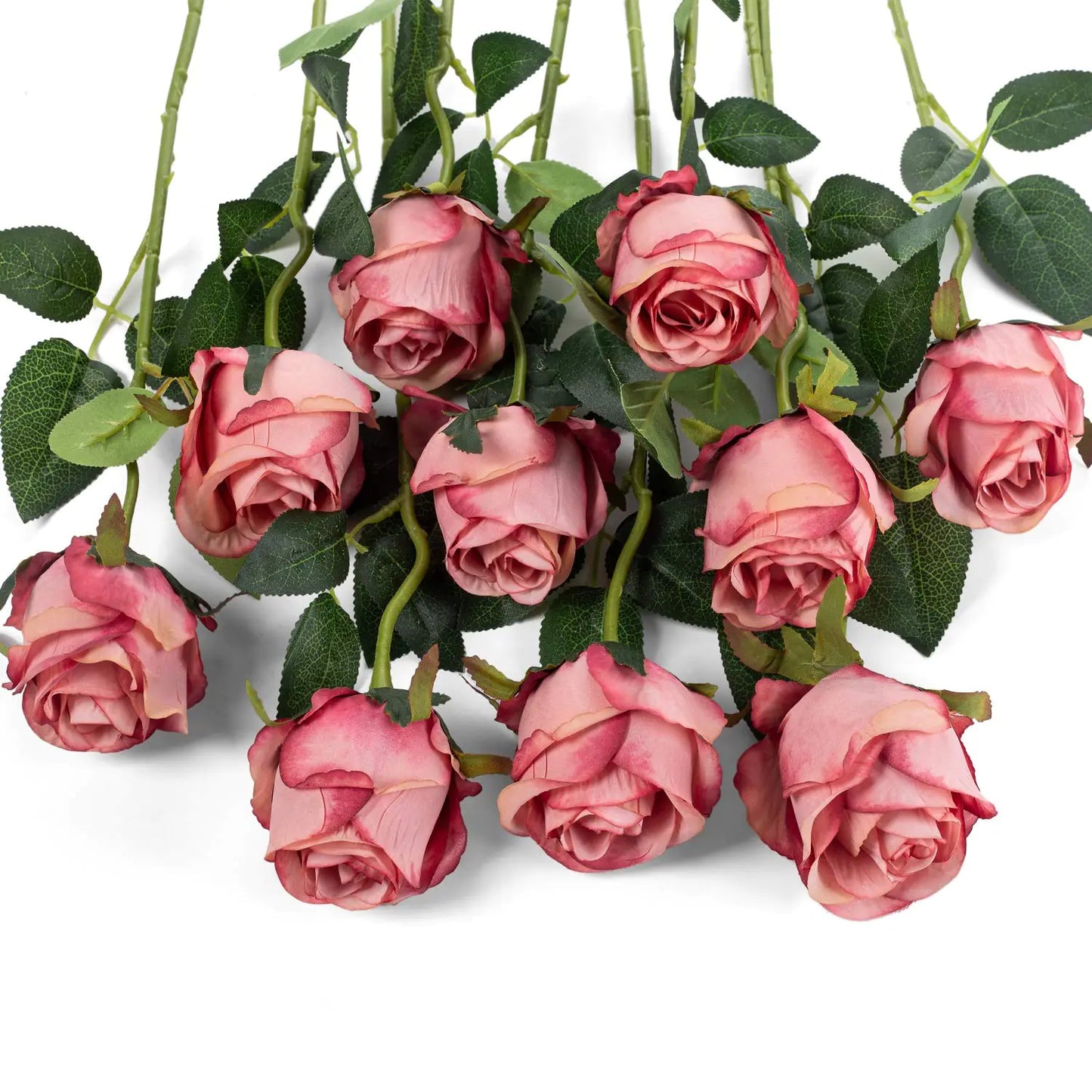 Flojery 10pcs Artificial Rose Flowers