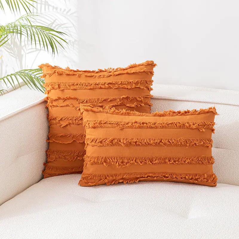 Nordic Cotton Linen 3D Plush Jacquard Sofa Cushion