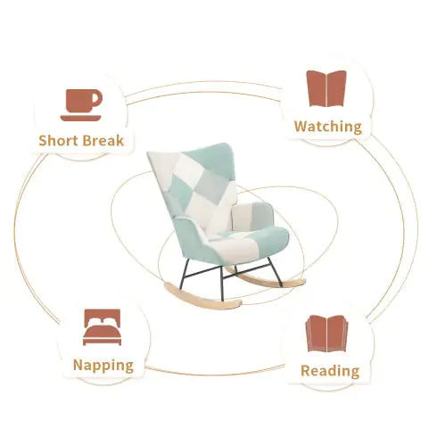 Rocking Chair With Wood Legs