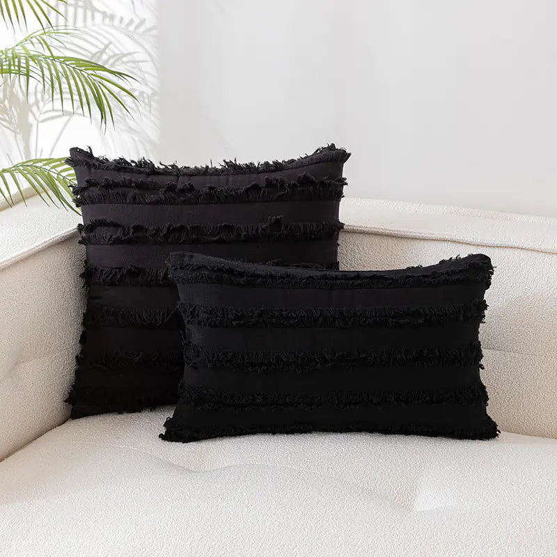 Nordic Cotton Linen 3D Plush Jacquard Sofa Cushion
