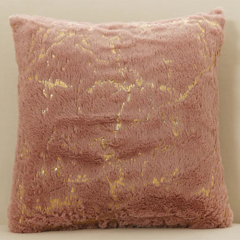 Plush Throw Pillowcase for Living Room Sofa Cushion