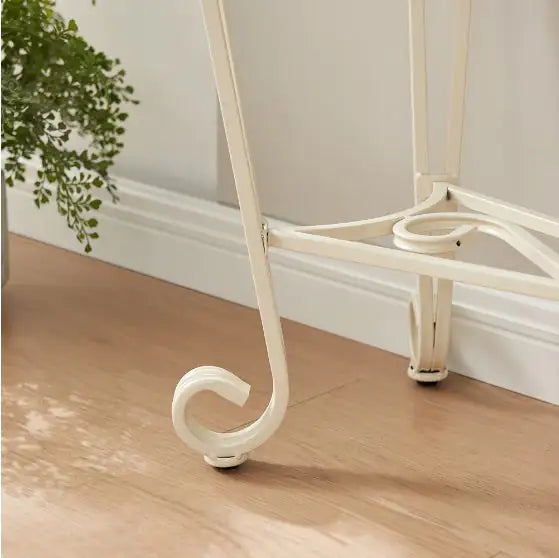 Modern Tempered Glass Metal Frame Table