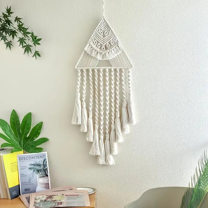 Handwoven Triangle Dream Catcher for Bohemian Decor