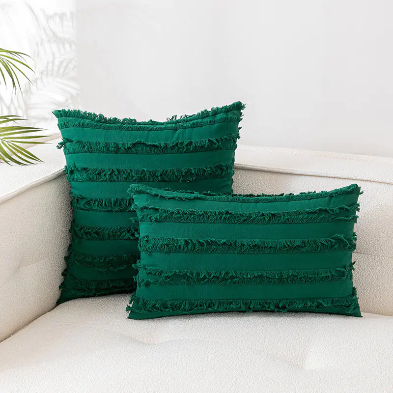 Nordic Cotton Linen 3D Plush Jacquard Sofa Cushion