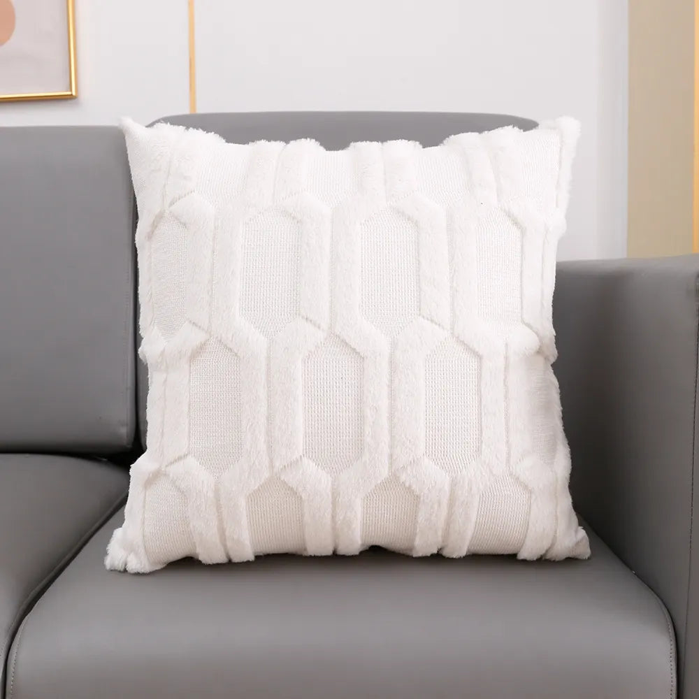 Classic Plush Embroidered Sofa Cushion
