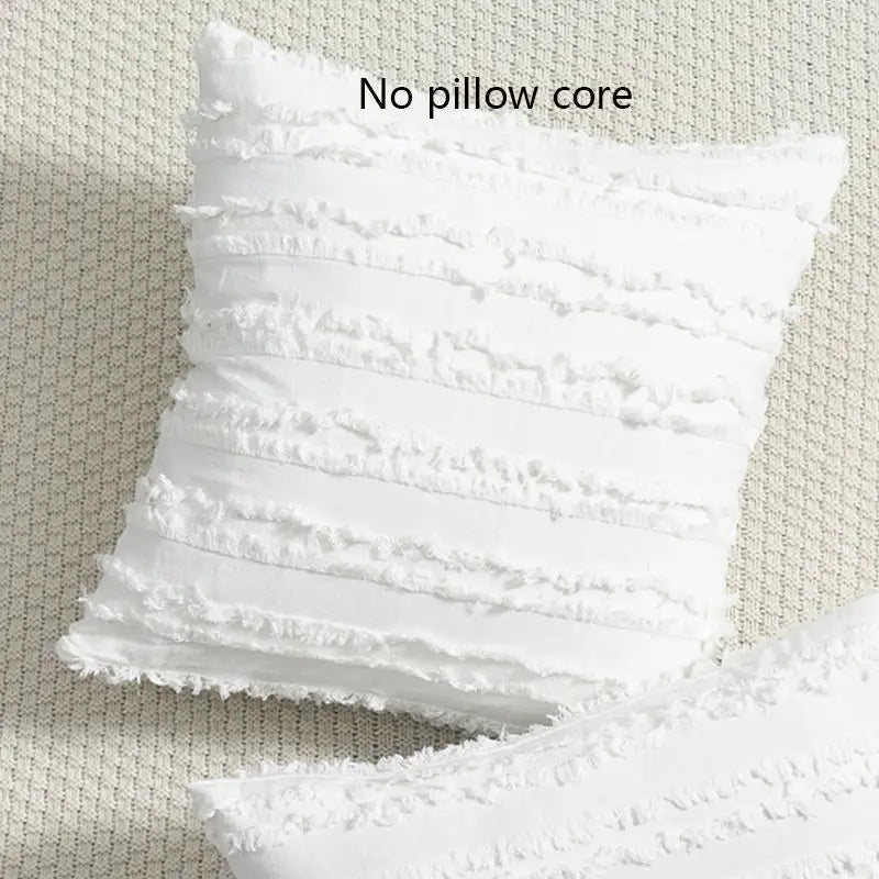 Nordic Cotton Linen 3D Plush Jacquard Sofa Cushion