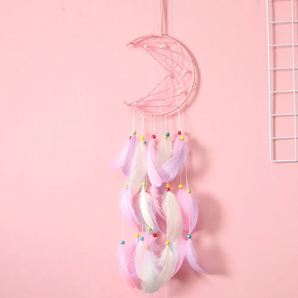 Wooden Hollow Cloud Tapestry with Dreamcatcher