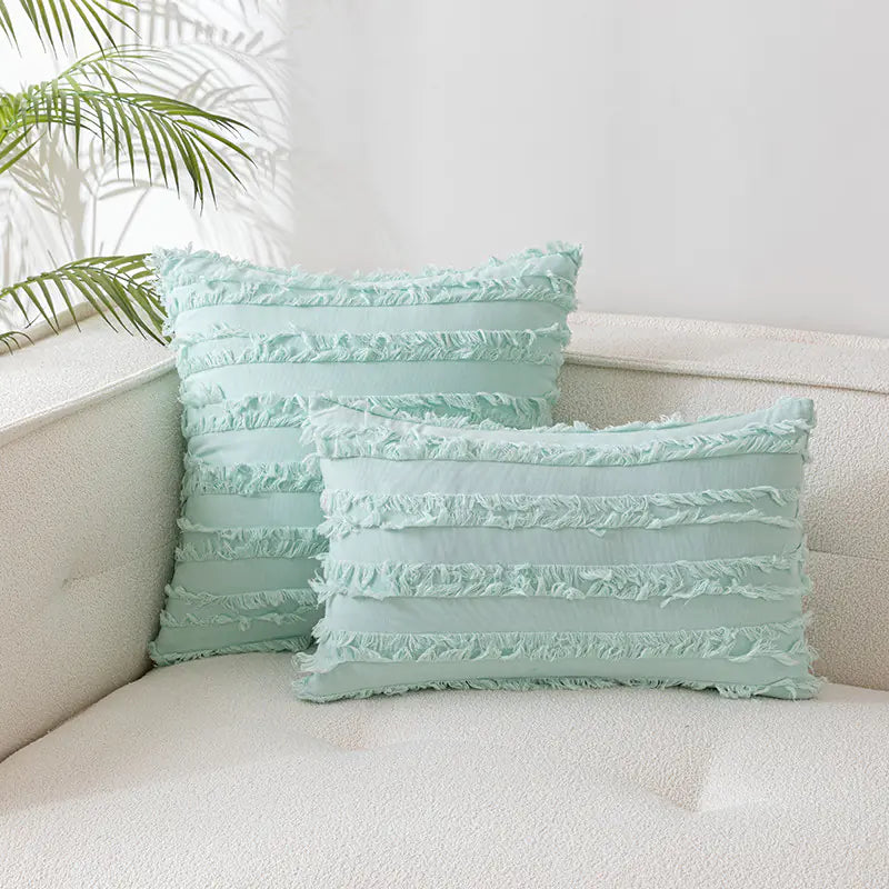 Nordic Cotton Linen 3D Plush Jacquard Sofa Cushion