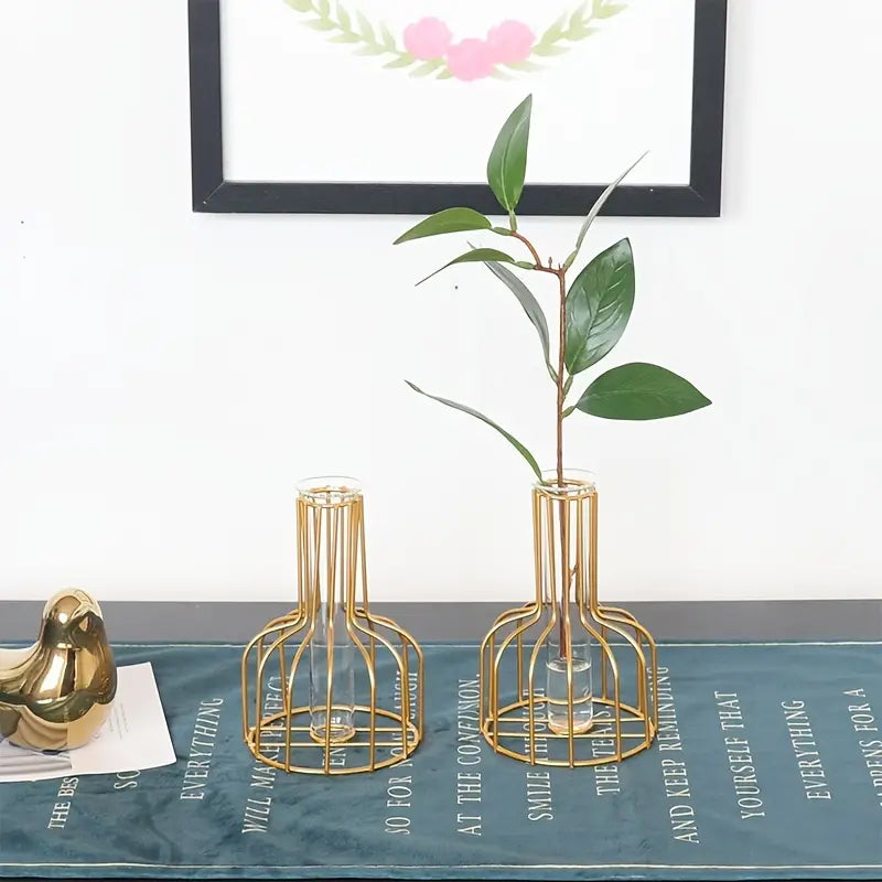 Hollow Iron Vase for Dried Flowers and Arrangements