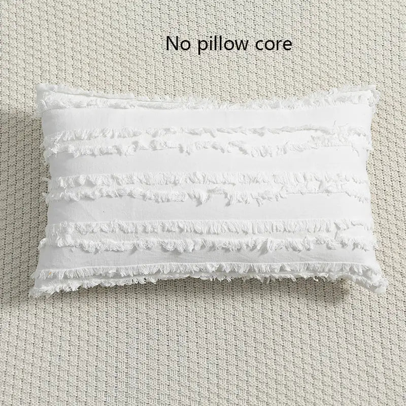 Nordic Cotton Linen 3D Plush Jacquard Sofa Cushion