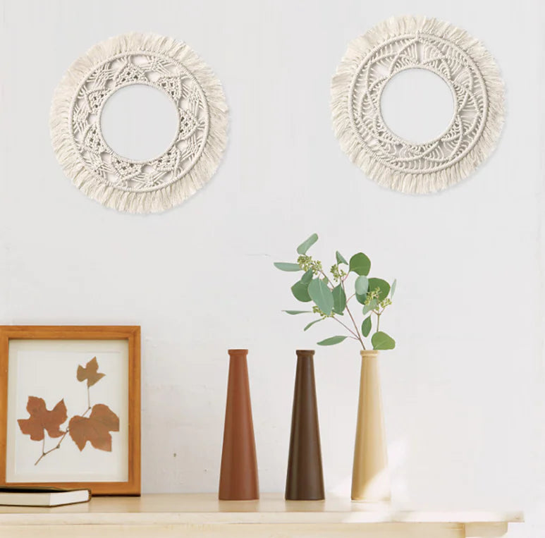 Cotton Rope Tapestry Wall Decor - Circular Ornament