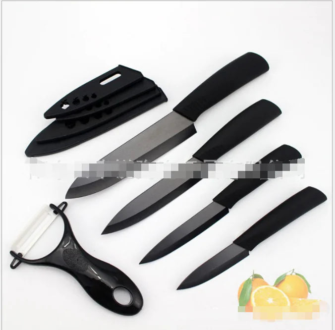 Ceramic Knife Set with Black Blades