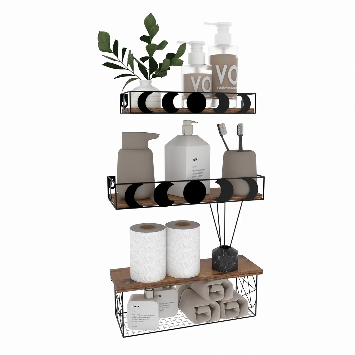 PHAREGE Moon Phase Shelves Set of 3