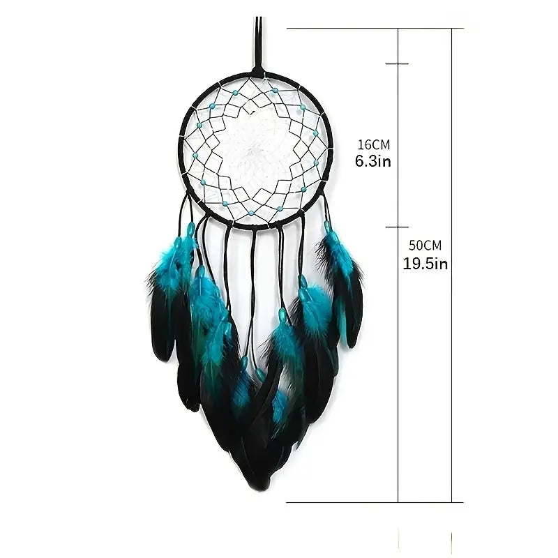 Handmade Blue Dream Catcher for Home and Wall Decor