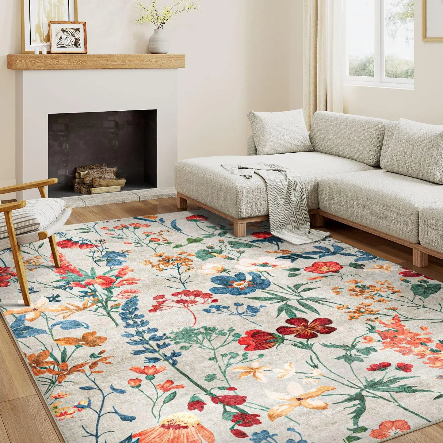 PureCozy Beige Rug 5x7