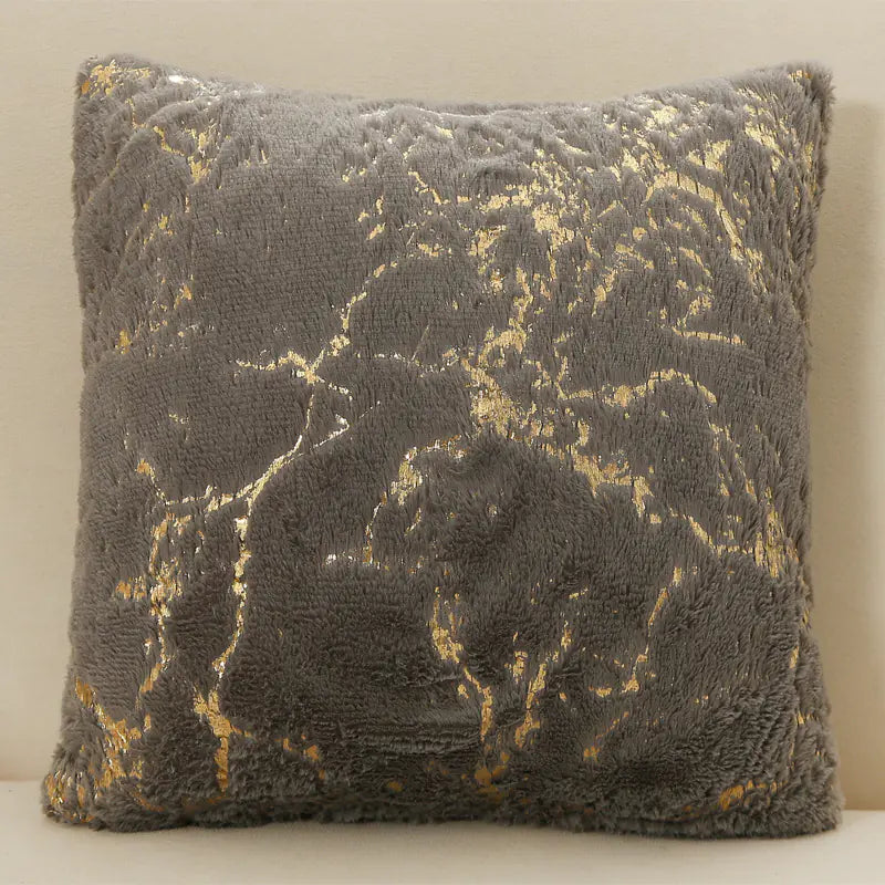 Plush Throw Pillowcase for Living Room Sofa Cushion