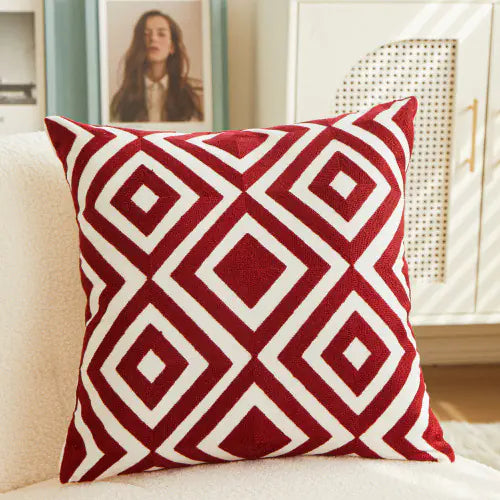 Embroidery Sofa Cushion Pillow Cover for Living Room
