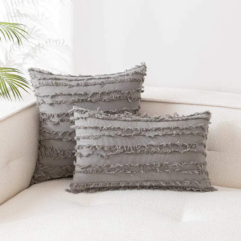 Nordic Cotton Linen 3D Plush Jacquard Sofa Cushion
