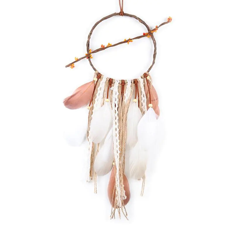 Wooden Hollow Cloud Tapestry with Dreamcatcher