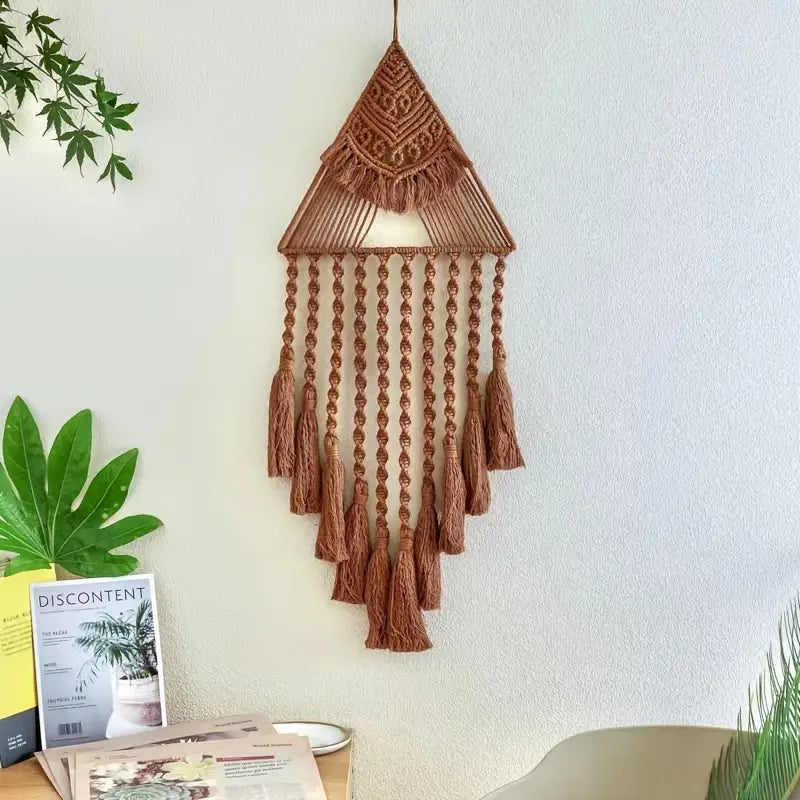 Handwoven Triangle Dream Catcher for Bohemian Decor