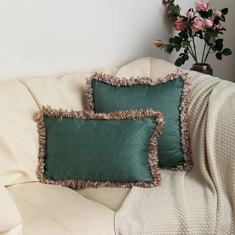 Alpaca Tassels Decorative Sofa Cushion Cover (1pc)