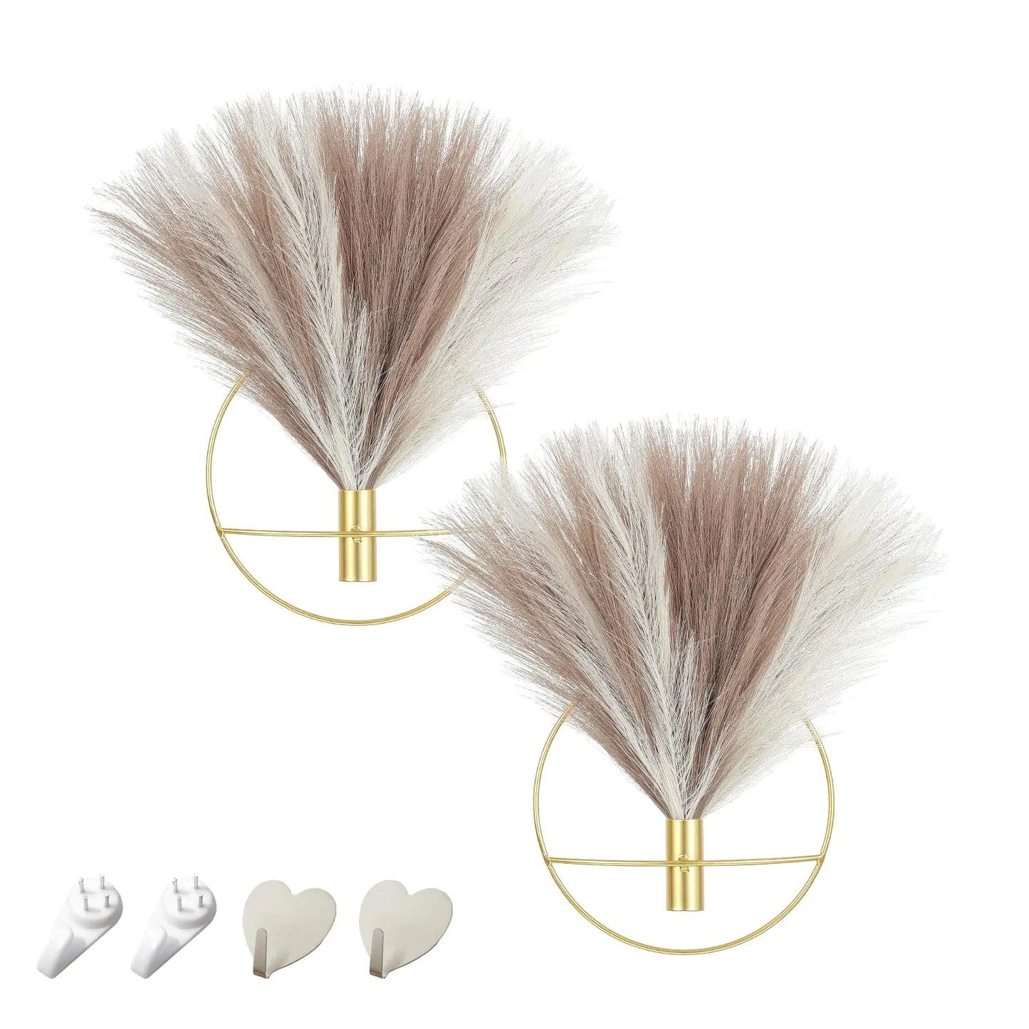 Wall-Mounted Hanging Artificial Pampas - 2 Pack