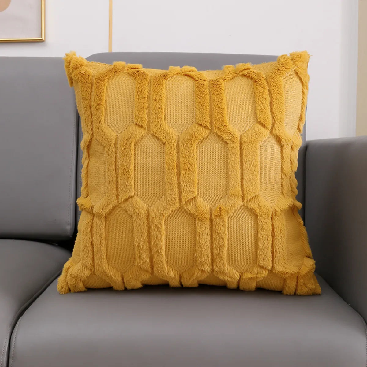 Classic Plush Embroidered Sofa Cushion