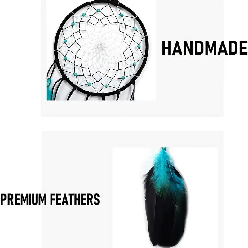 Handmade Blue Dream Catcher for Home and Wall Decor