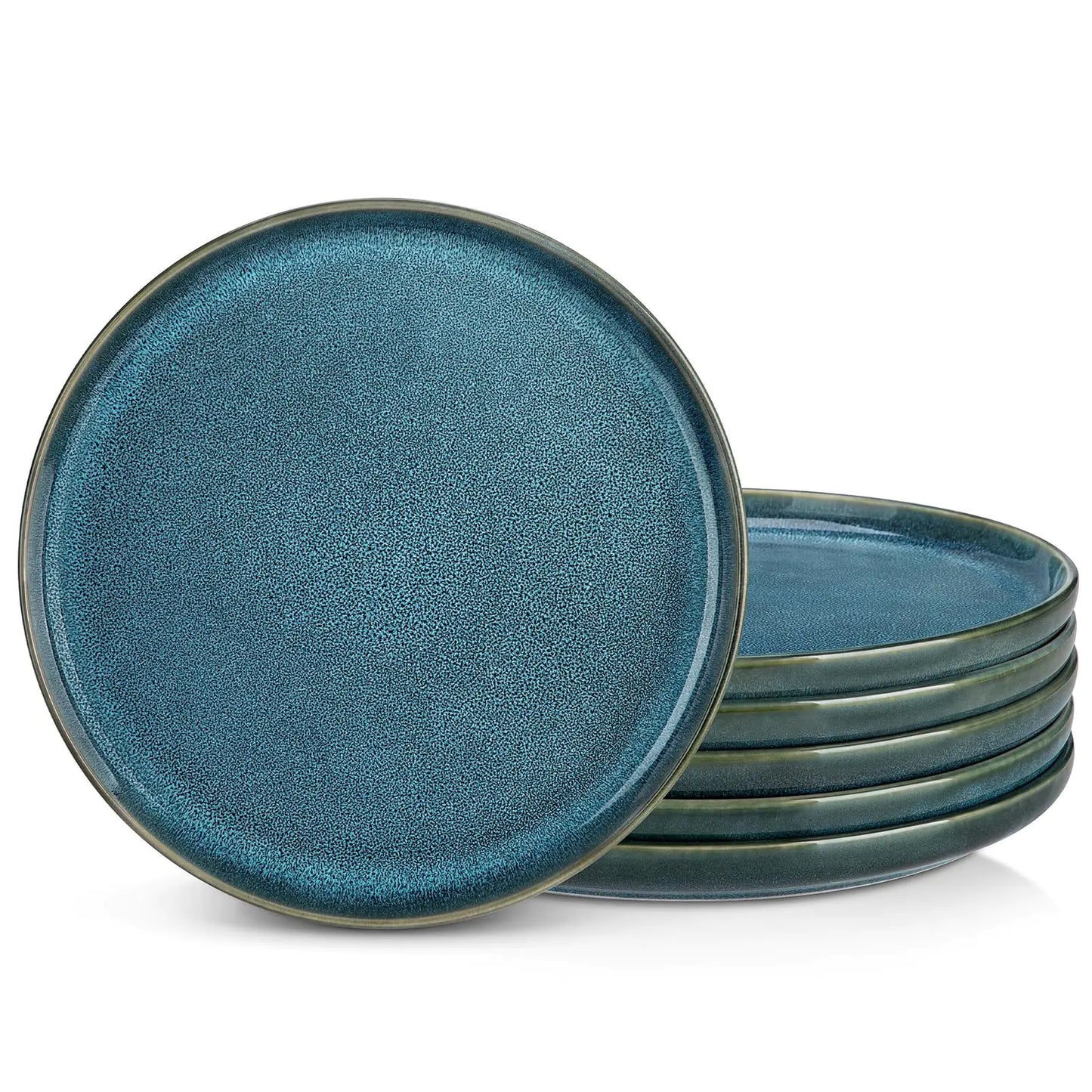 VAGE Dinner Plates Set of 6 - 10.25 Inch Ceramic Plates