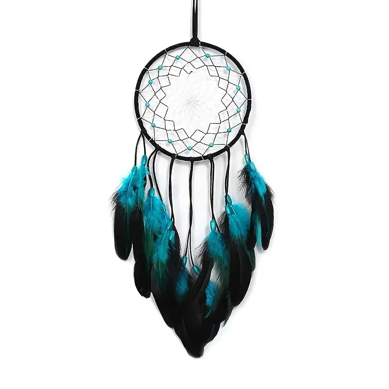 Handmade Blue Dream Catcher for Home and Wall Decor