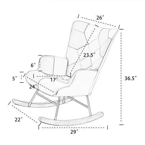 Rocking Chair With Wood Legs