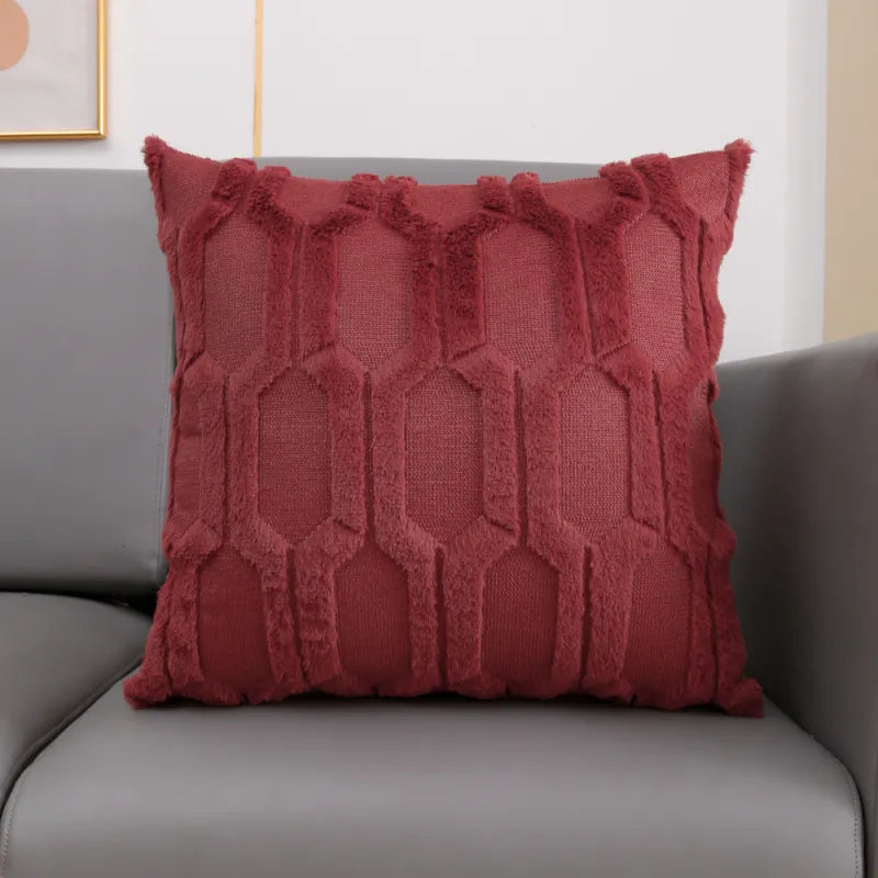 Classic Plush Embroidered Sofa Cushion
