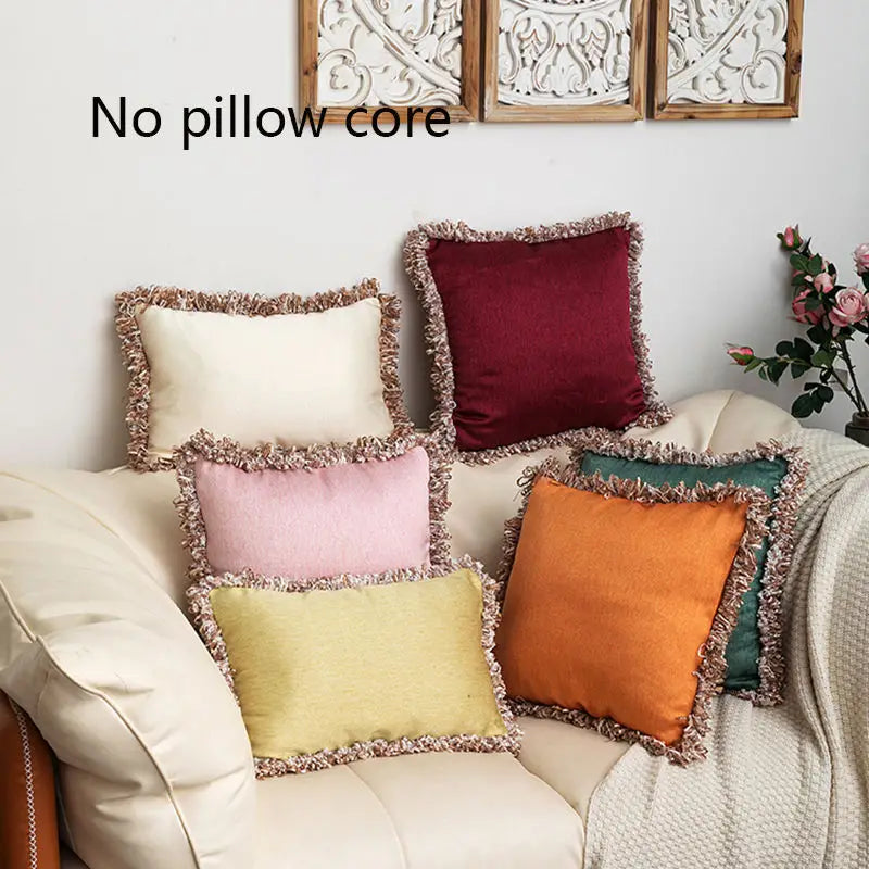 Alpaca Tassels Decorative Sofa Cushion Cover (1pc)