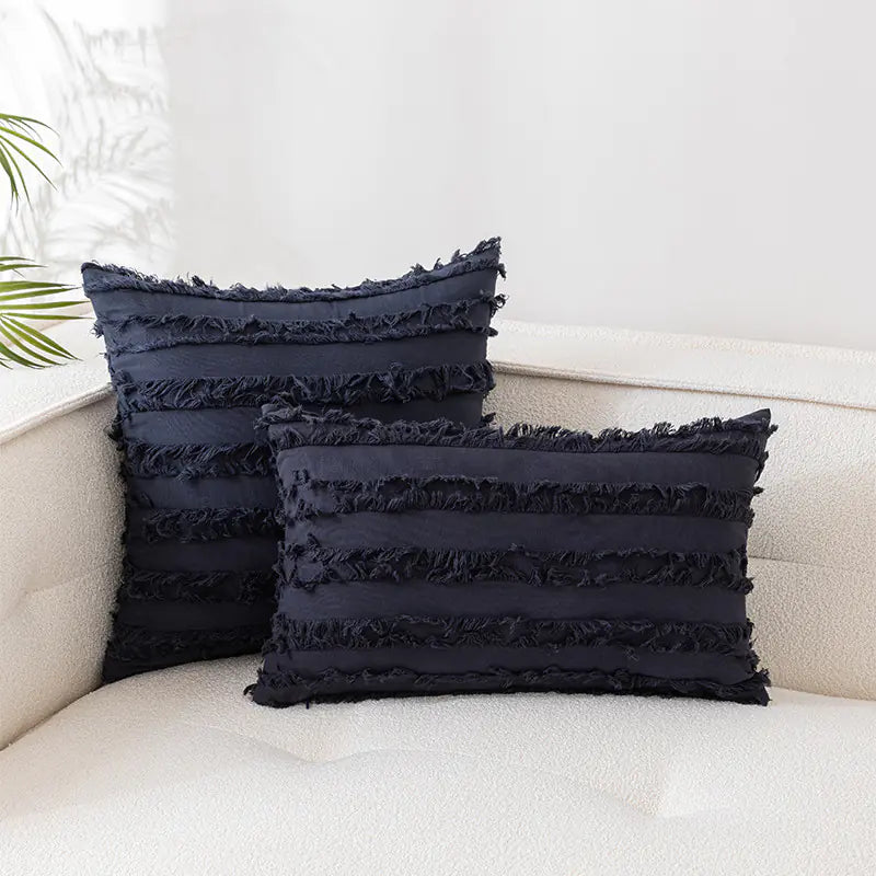 Nordic Cotton Linen 3D Plush Jacquard Sofa Cushion