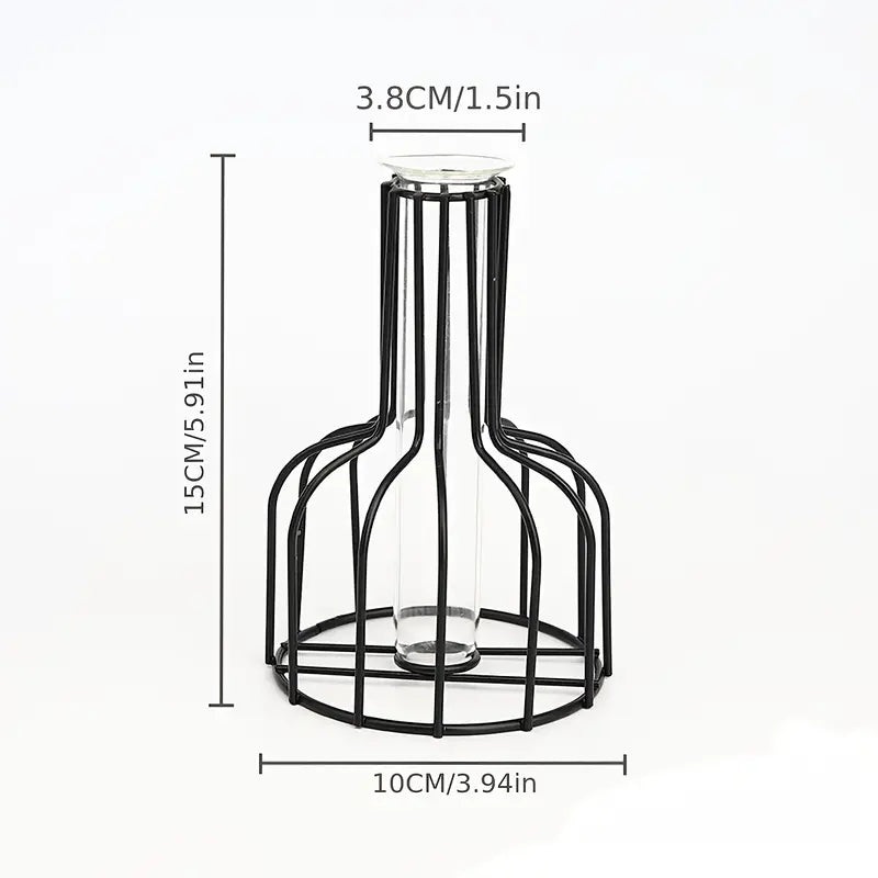 Hollow Iron Vase for Dried Flowers and Arrangements