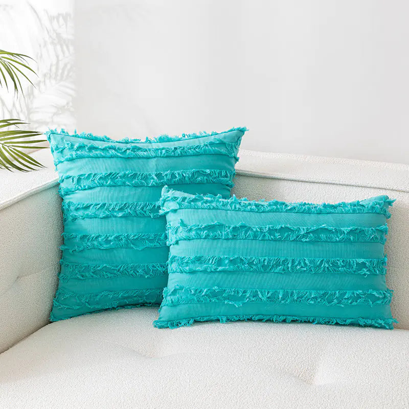 Nordic Cotton Linen 3D Plush Jacquard Sofa Cushion