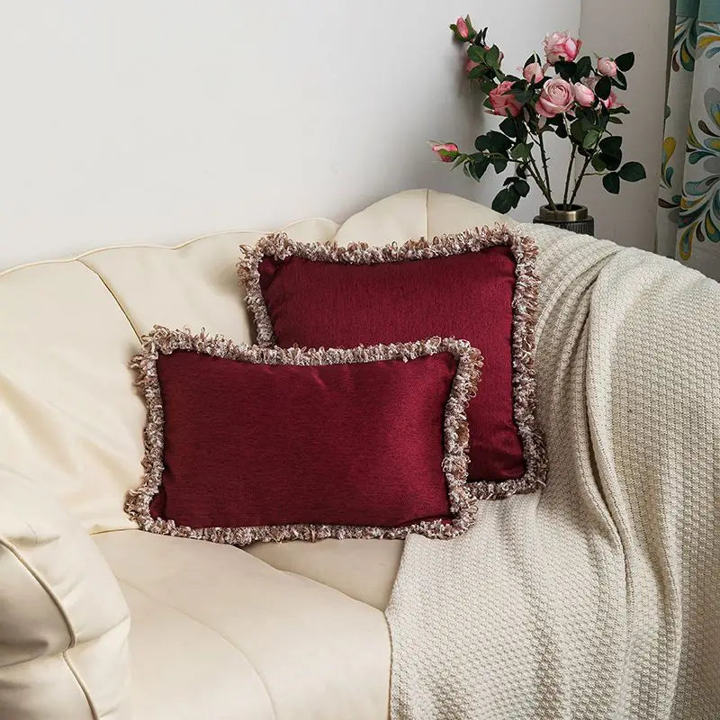 Alpaca Tassels Decorative Sofa Cushion Cover (1pc)