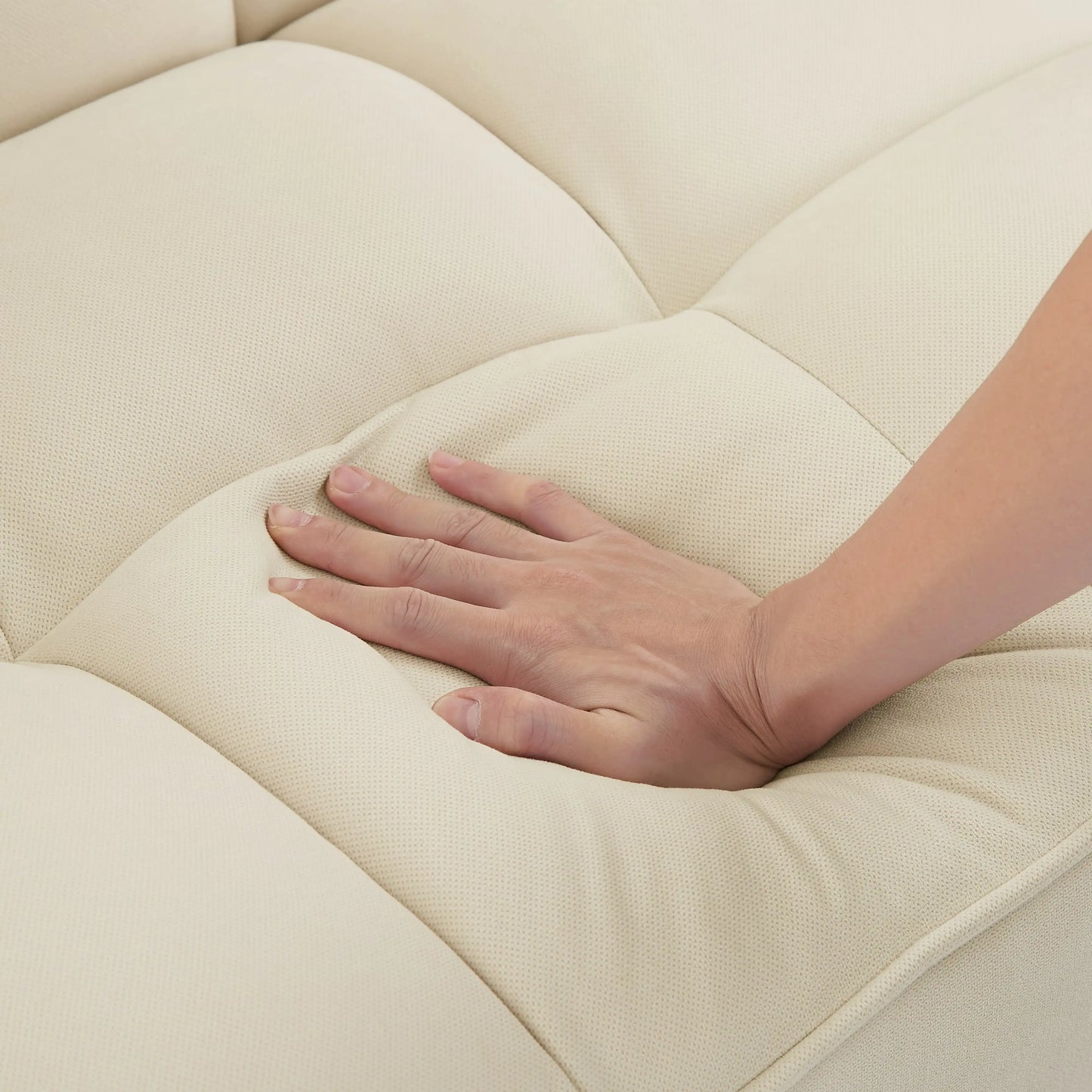 3 seater Beige convertible Sofa