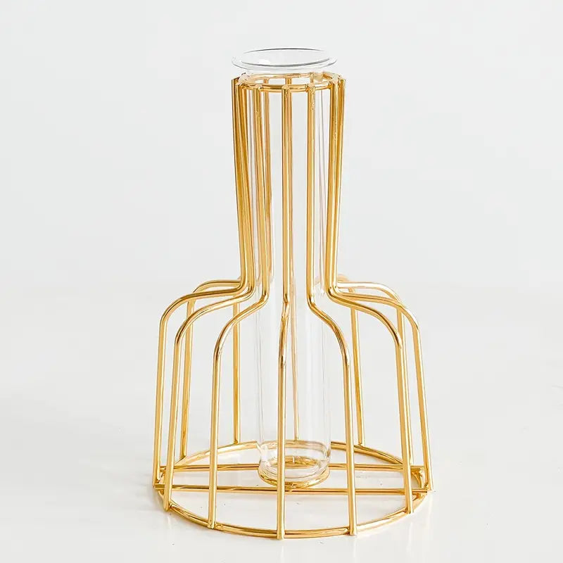 Hollow Iron Vase for Dried Flowers and Arrangements