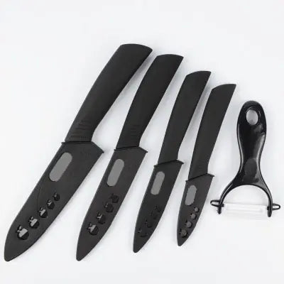Ceramic Knife Set with Black Blades