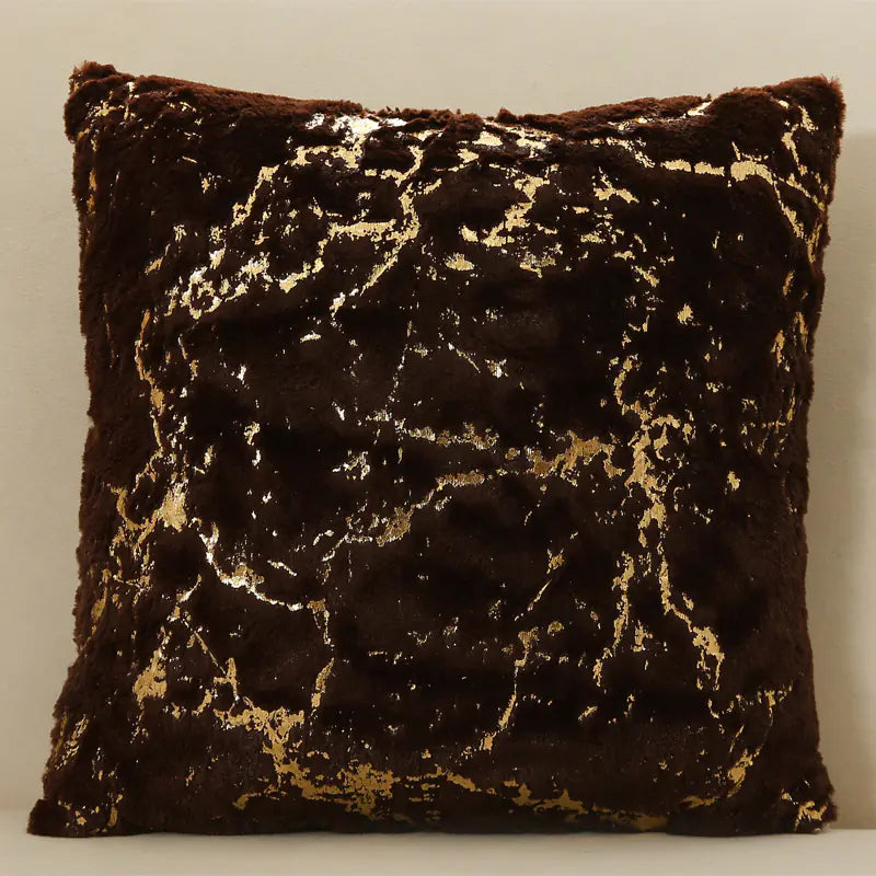 Plush Throw Pillowcase for Living Room Sofa Cushion