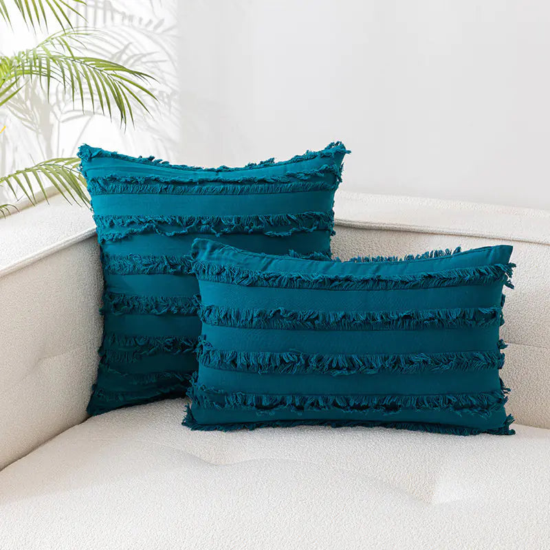 Nordic Cotton Linen 3D Plush Jacquard Sofa Cushion