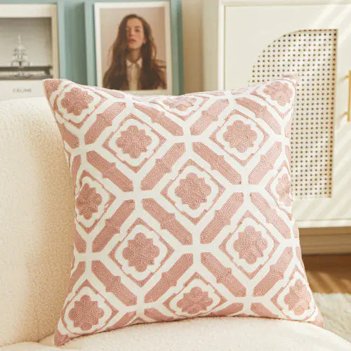 Embroidery Sofa Cushion Pillow Cover for Living Room
